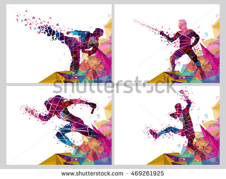 stock-vector-set-of-four-sports-poster-banner-or-flyer-creative-illustration-of-runner-fencing-player-and-469261925